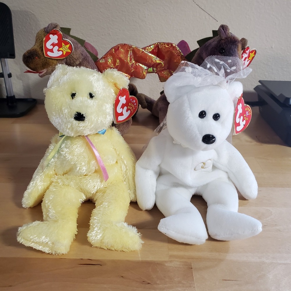 Lot Of 4 Beanie Babies! All have Hang Tags! Amazing Condition!